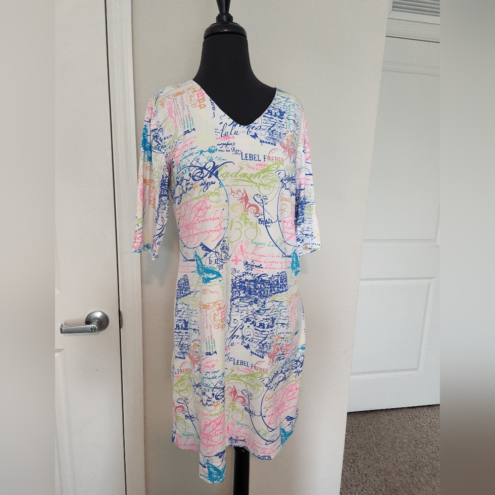 Colorful Graphic Print Dress
